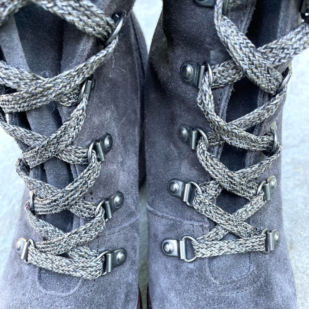 Sam Edelman Carolena Lace-Up Suede Booties - Picture 9 of 11